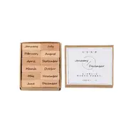Vintage Creative Chinese Number Week Month Stamp DIY Wooden Rubber Stamps for Scrapbooking Bullet Journaling