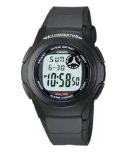 Casio F200W-1A, 10 Year Battery, Chronograph Watch, Black Resin Strap, Alarm,NEW