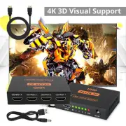 1 in 4 Out HDMI Splitter Full Ultra HD 1080P 4K/2K 3D PC STB PS3 V1.4 Powered