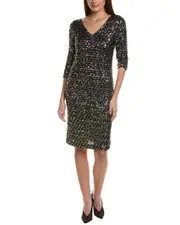 St. John 3/4-Sleeve Sheath Dress