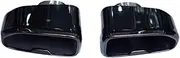 Compatible For BMW X3 X4 Square Mouth Tailtip 2018 To 2021 G01 G02 G08 Stainless Steel Exhaust Tip Muffler Tip Nozzle(Black)