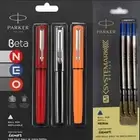 PARKER Beta Neo (Combo 3 pens with 3 Refills) Ball Pen (Pack of 6, Blue)