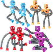 Telescopic Robot Suction Cup Fidget Toys, Pop Tubes Shape Changing Tube Senso...