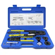 PEX Crimp Crimper Tool Kit with Decrimper for 3/8", 1/2", 5/8", 3/4" tubing