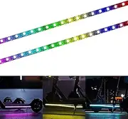Wovatech LED Light Strips for Electric Scooters - Waterproof Foldable Safety Decoration Light for Xiaomi M365 - Colourful Night Bike Skateboard Marquee Lamp
