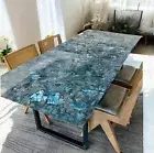 72"x36" Labradorite Dining Table Statement Luxury Home & Office Furniture Decor