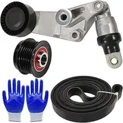 Engine Serpentine Belt Drive Kit Fit for 2003-2008 Corolla L4 1.8L with Tensioner & Idler for 2003-2008 Matrix 2003-2005 Celica 1998-2002 Prizm 38286 6PK1880