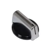Baumatic Compatible Replacement Black Silver Oven Cooker Hob Control Knob Pack Of 1-