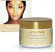 LightenUp Anti-Aging, Skin Brightening Cream - 4.4 fl oz / 100 ml - with Argan Oil and Shea Butter