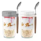 Overnight Oats Containers with Lids and Spoons: 24 Oz Jars for Overnight2528