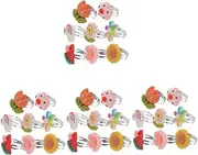 [Beaupretty] Adjustable Cartoon Rings for Lovely Finger Rings for Durable Safe and Lightweight Delicate Jewelry