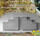 Formed Concrete Retaining Wall Set Z Scale Model Masterpieces “NEW*