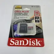 SanDisk SDSDQUIP-016G-A 16GB MicroSDHC UHS-I Memory Card with Adapter NEW
