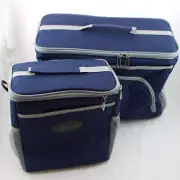 Large & Medium Insulated Blue Zippered Beverage Tote Bag Cooler by Maxxima
