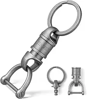 [TISUR] Titanium Quick Release Swivel Keychain, Detachable Keychain Connector, Pull Apart Key Chain,Keyring Holder for Car Keys
