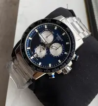 在飛比找Yahoo!奇摩拍賣優惠-TISSOT Supersport Chrono 藍色錶盤 