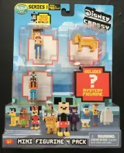 Disney Crossy Road Series 1 Mini Figurine 4 Pack Woody Simba Goofy NEW