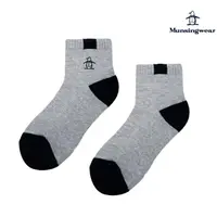在飛比找momo購物網優惠-【Munsingwear】企鵝牌 男款灰色簡約色塊設計中筒襪