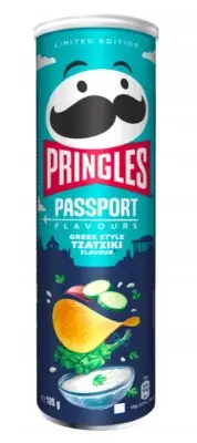 PRINGLES PASSPORT TZATZIKI GREEK STYLE - 165G - LIMITED EDITION - POTATOE CHIPS