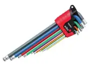 Wiha ErgoStar MagicRing Colour Hex Ball End L-key Set, 9 Piece WHA43850