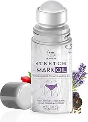 TNW-THE NATURAL WASH Stretch Mark Oil with Roll On for Reducing Scars & Pigmentation | With Lavender & Chamomile Oil | Safe to Use During Pregnancy