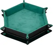 Dice Tray,Dice Tray Double Sided Foldable Dice Rolling Tray Velvet Hexagon Cube Dice Holder 2Pcs,Dice Rolling Tray