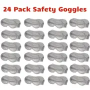 24 Safety Goggles Eye protection eyewear Clear Lens Yard work Painting Lab work