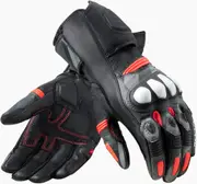 Revit League 2 Motorcycle Gloves, black-red, Size S for Men Black Red