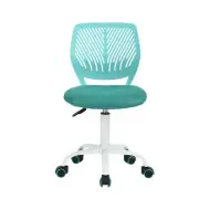 FurnitureR Writing Task Chair 360 Swivel,Low Mid PP Mesh Back Fabric Seat, He...