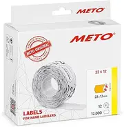 Meto Price Gun Labels 22 x 12 mm Permanent Fluorine Orange Pack of 12,000