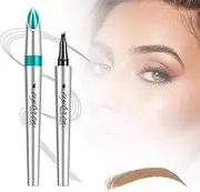 MKUCCD 2024 New Magic Eyebrow Pencil, Upgraded 3D Waterproof Microblading Contouring Pen, 4 Tipped Precise Brow Pen, Natural Fine Stroke