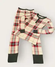 Hearth & Hand Pajamas Boys Size 12 Red Plaid Christmas PJs Jammies Magnolia NEW