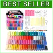 Colorful Polymer Modeling Clay Set for All Ages: 86 Non-Sticky Pieces with Tools