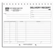 250 Delivery Receipts 2 Part Carbonless / NEBS/Deluxe # 5052-2