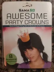GAMAGO Awesome Party Crowns multicolor with adjustable elastic bands set of 8