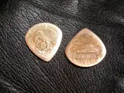 HANDMADE REAL COIN GUITAR PICK!!! "BRONZE ROCKER" L@@K!!! (Brian May) (ZZTOP)
