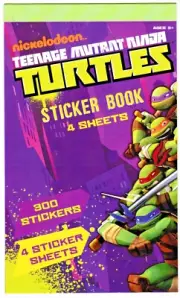 TMNT Teenage Mutant Ninja Turtles 300 Stickers 4 Sheets! Leonardo Raphael