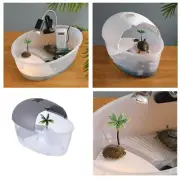Small Aquarium Plastic Turtle Tank Reptile Terrarium Basking Island With Ramp