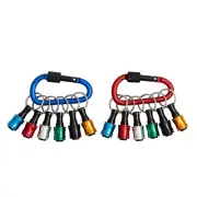 Bit Holder Keychain 2 Sets of 6PCS 1/4 Drill Bit Holder R7M42546