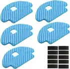 5Pcs Mop Cloths & 10Pcs Stickers Set for Ecovacs Deebot Ozmo 930 Vacuum Cleaner