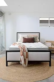 Sleepy's The Mattress Experts | Eriksen Square Bed Frame | Modern Aesthetic | Clean Lines | Black | King