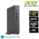 【ACER 宏碁】I5迷你商用電腦(RB610/I5-1335U/16G/512G SSD+512G SSD/W11P)