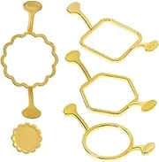 DOITOOL Flower Geometric Metal Wax Seal Molds 4pcs Set Craft Decorative Moulds