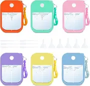 YYNPZQE 6Pack Portable Card Spray Bottle, 38ML Refillable Perfume Bottle Portable Moisturizing Sprayer Box with Hook,Refillable Perfume Bottle Empty for Alcohol Hand Sanitizer Fragrance Cosmetic