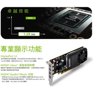 Leadtek 麗臺 NVIDIA Quadro P620 顯示卡 彩盒裝 三年保固 繪圖卡 贈miniDP轉DVI-D