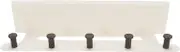 SENECESLI Entryway Coat Hanger, Wall Mount Clothing Rack Key Bag Hanging for Family Bathroom (White)