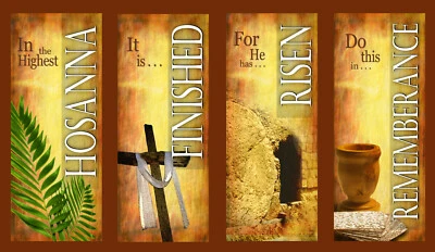 Inspirational Church Banners - Easter Set D (Eng)