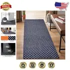 Versatile 4' x 6' Indoor/Outdoor Checkered Runner Rug - Non-Slip and Durable