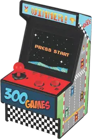 Techxtras 300-in-1 Retro Games Machine (Red)