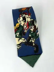 Vintage 1993 Warner Brothers Tie Looney Toons Warner Bros Bowl Taz Football NOS